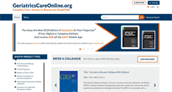 Desktop Screenshot of geriatricscareonline.org
