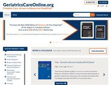 Tablet Screenshot of geriatricscareonline.org
